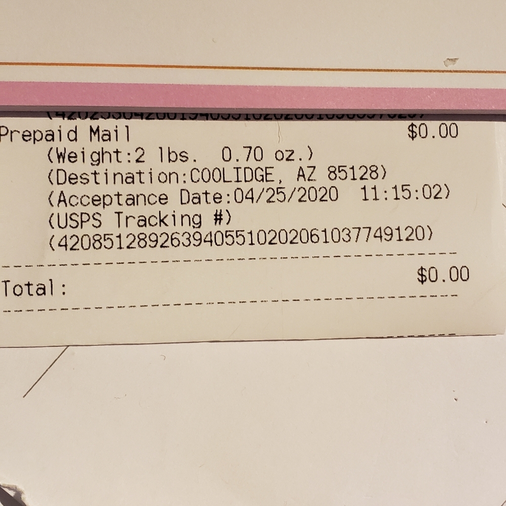Tracking number